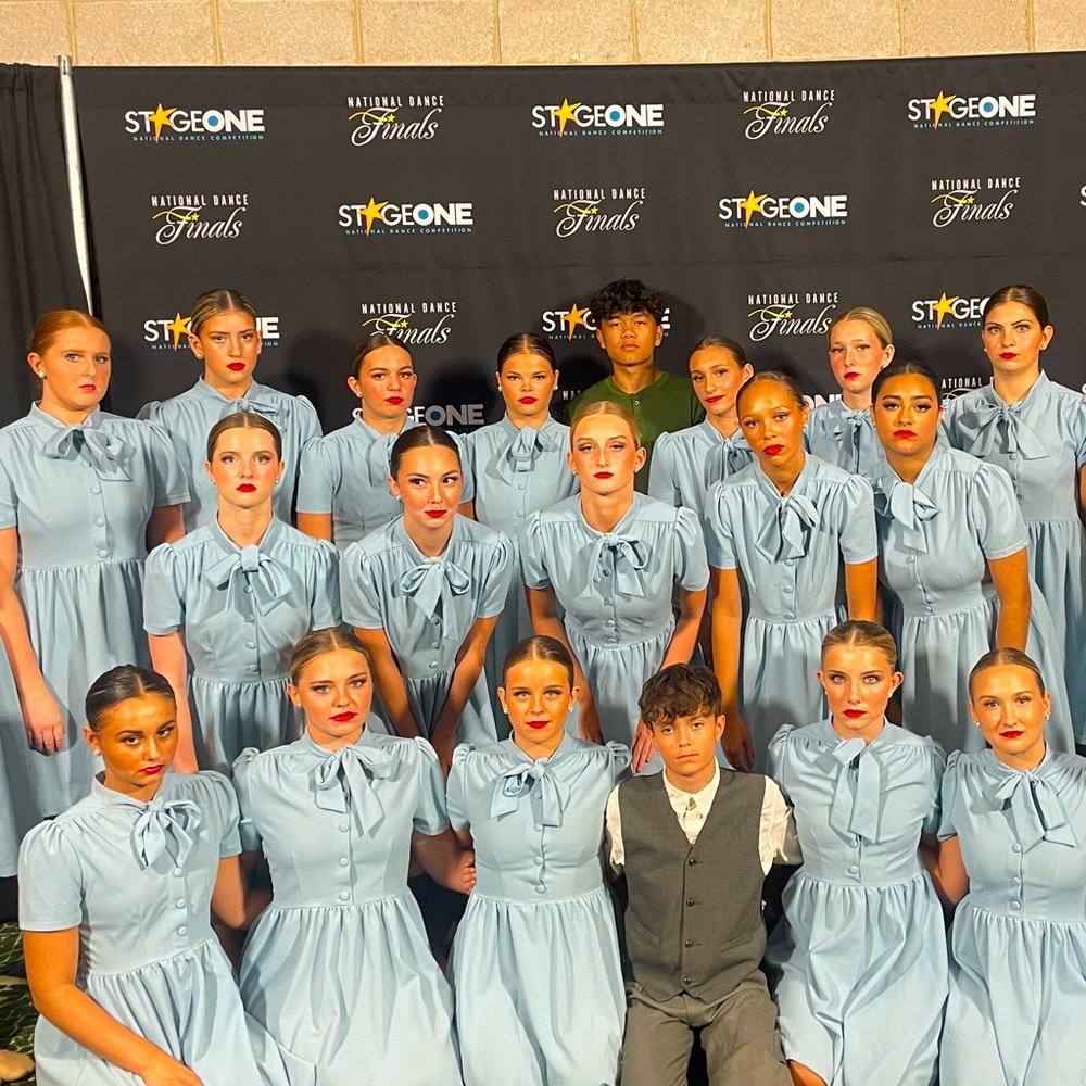 Blue vintage dance costume